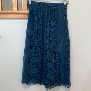 Burberry blue snake print skirt